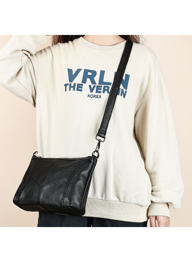 Matt Vintage Fashion Genuine Leather Women's Commuter Crossbody Bag Large Capacity Casual All-match Shoulder Bag Cowhide Women's Bag - Image 2