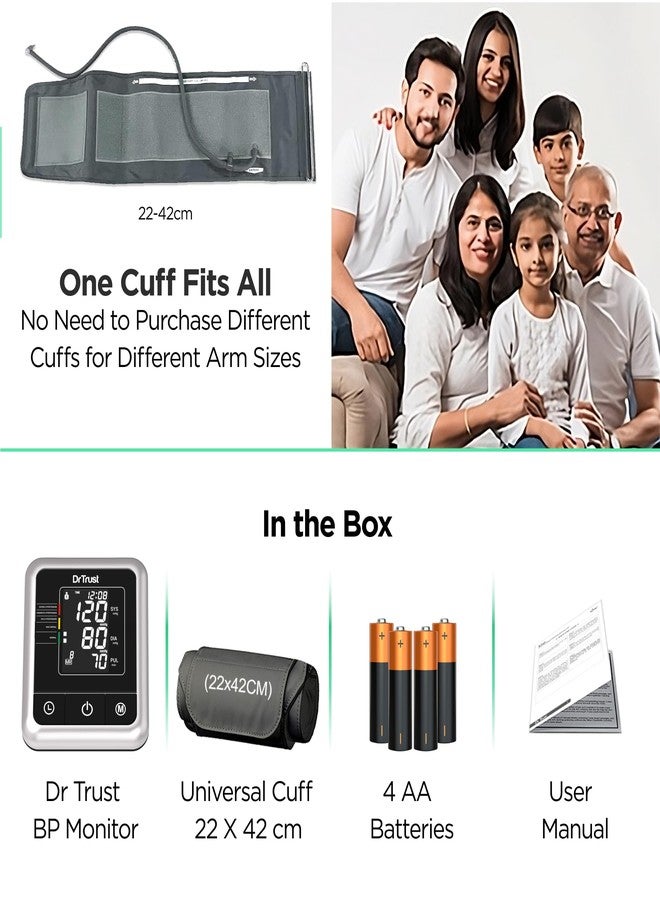 Dr Trust A-One Galaxy" Blood Pressure Testing Monitor (Black) - Image 4