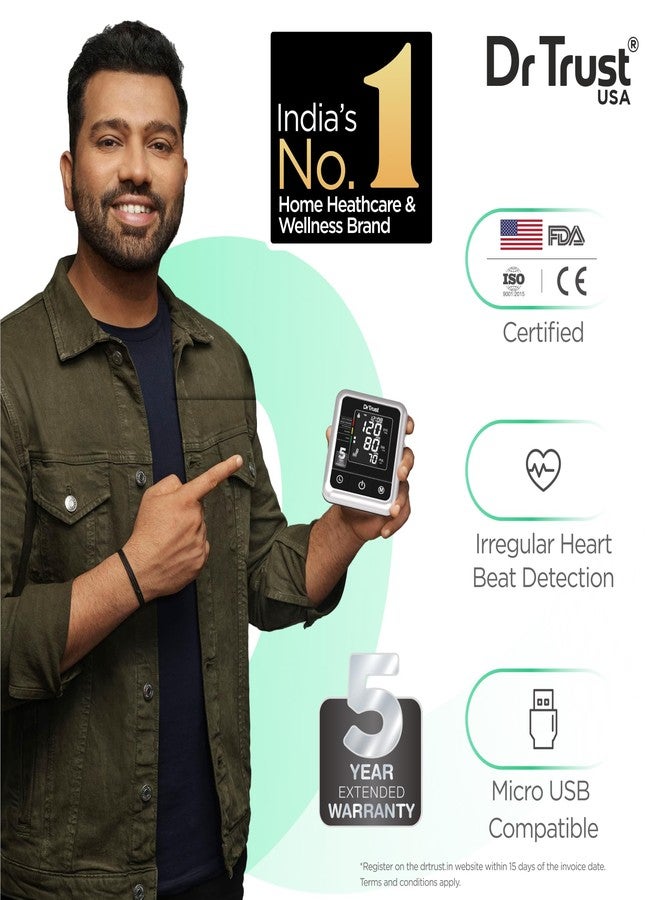 Dr Trust A-One Galaxy" Blood Pressure Testing Monitor (Black) - Image 2