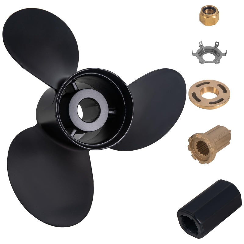 Qiclear 1425 x 21 Pitch 48832832A45 Upgrade Hub Kits Included OEM Aluminum Outboard Propeller fit MercuryMariner 135300HPMercruiser Sterndruves AlphaBravo One 15 Spline Tooth Rh - Image 2