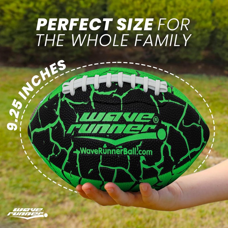 WaveRunner Grip It Waterproof Junior Size Football, 9.25 Size, Durable & Double Laced, Perfect for Beach Accessories, Kids Games, Pool Toys, Outdoor Games, All-Weather Indoor & Outdoor Play - Image 3