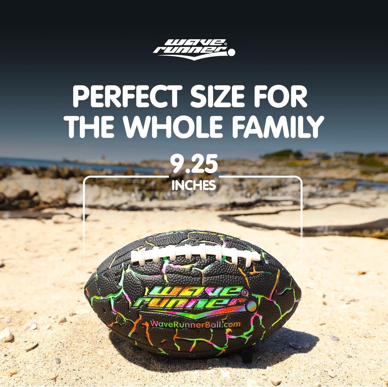 WaveRunner Grip It Waterproof Junior Size Football, 9.25 Size, Durable & Double Laced, Perfect for Beach Accessories, Kids Games, Pool Toys, Outdoor Games, All-Weather Indoor & Outdoor Play - Image 4