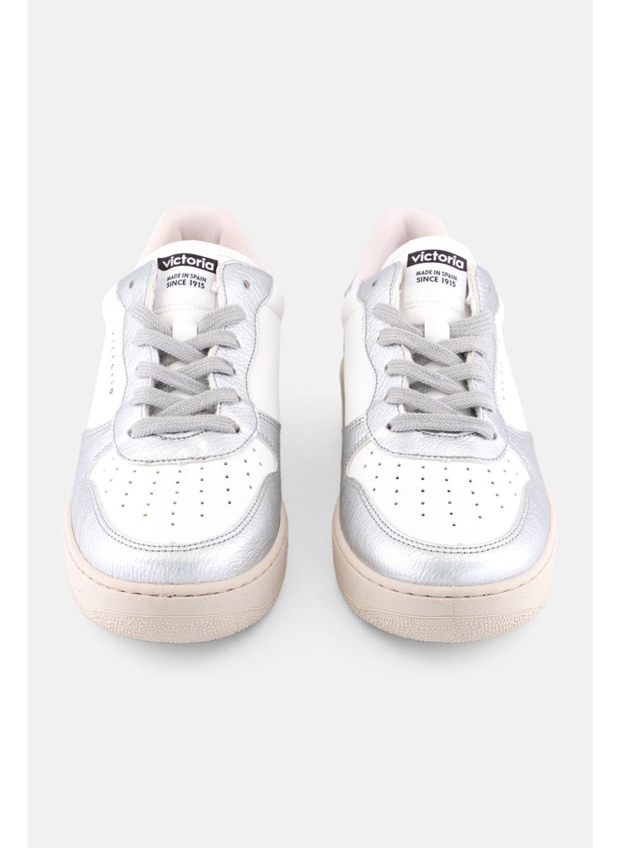 Victoria Women Lace Up Casual Shoes, Off White  - Image 4