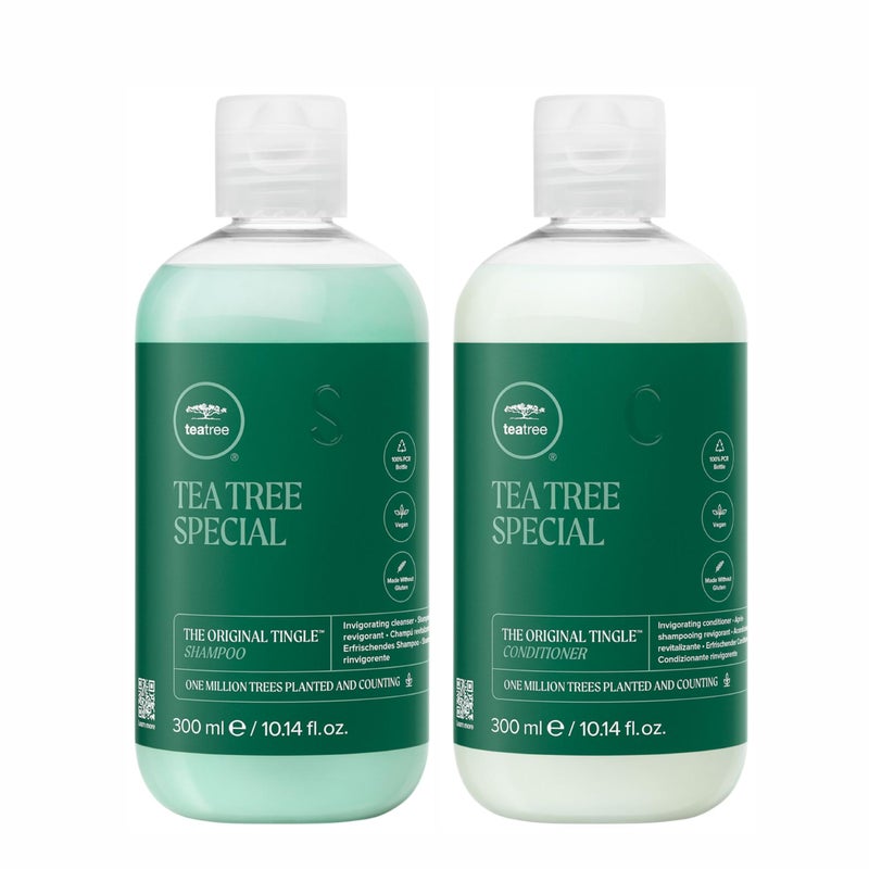 Tea Tree Special Shampoo Deep Cleans, Refreshes Scalp and Tea Tree Special Conditioner, Detangles, Smooths + Softens, For All Hair Types, 10.14 fl oz, Set - Image 1