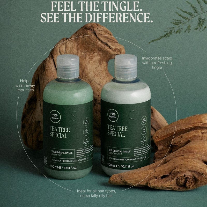 Tea Tree Special Shampoo Deep Cleans, Refreshes Scalp and Tea Tree Special Conditioner, Detangles, Smooths + Softens, For All Hair Types, 10.14 fl oz, Set - Image 3