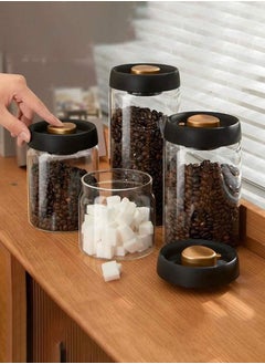 High-Quality Borosilicate Vacuum Sealed Glass Storage Jar For Coffee Beans, Spices, Grains, Snacks, Nuts, And Candy, Moisture-Proof Glass Jar, Seasoning Bottle, 900ml Capacity - Transparent and Durable - Perfect for Preserving Freshness and Aroma