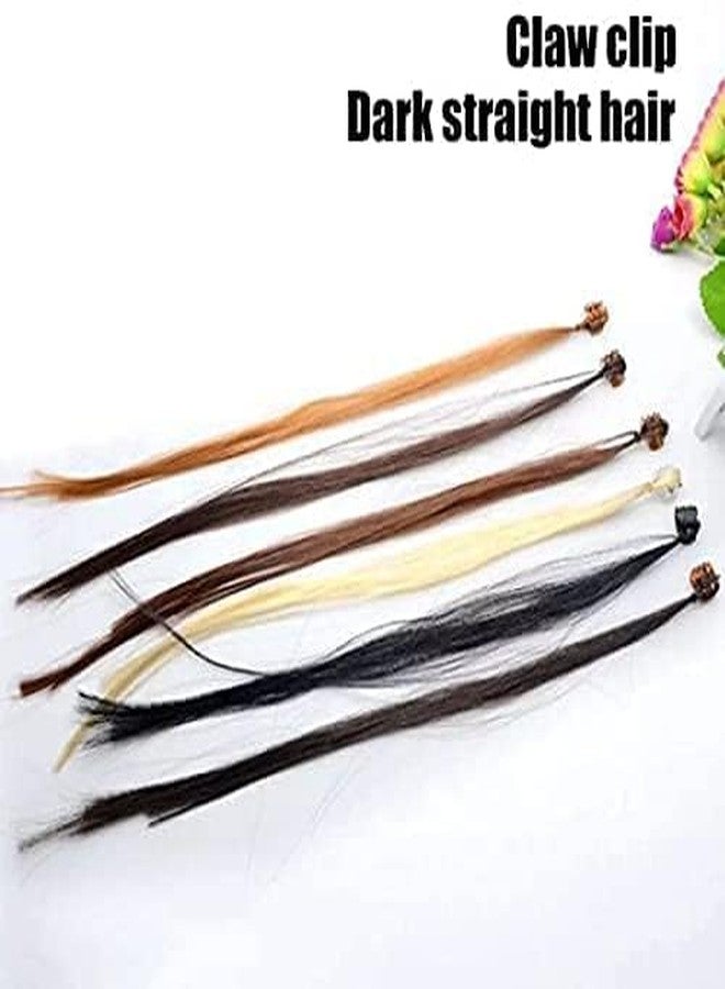 MYYNTI Kids Hair Extensions with Hair Clips, Bobby Pin Rainbow Wig, Braids Extensions Hair, Braided Hair Styling Accessories Favors and Children Performance - 12 pc, Brown. - Image 5