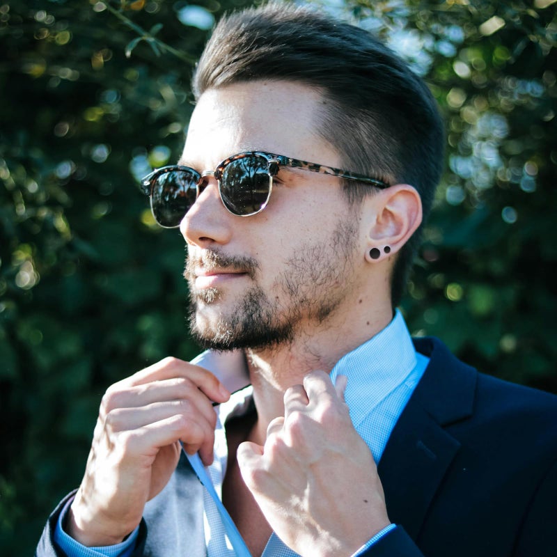 ONESING 6 Pairs Black Stud Earrings for Men Stainless Steel Mens Earrings Studs Hypoallergenic Round Black Earrings Studs Set for Multiple Piercings 18G/3mm 4mm 5mm 6mm 7mm 8mm - Image 5