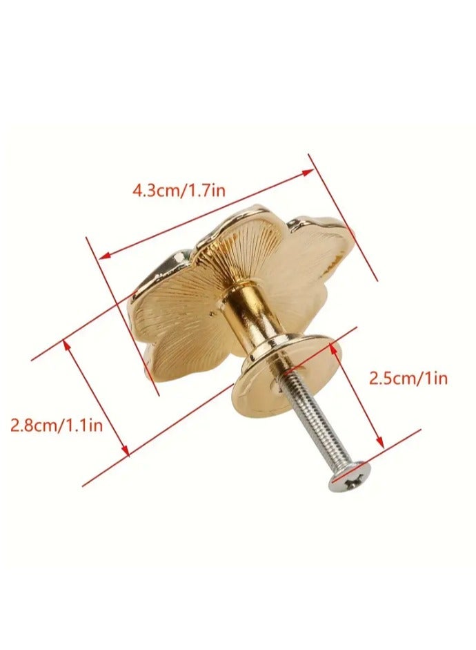 6-Piece Pearl Flower Drawer Handle Sets Colorful Durable Hardware and Easy To Install Suitable For Wardrobe Drawer Home Decor  - Image 2