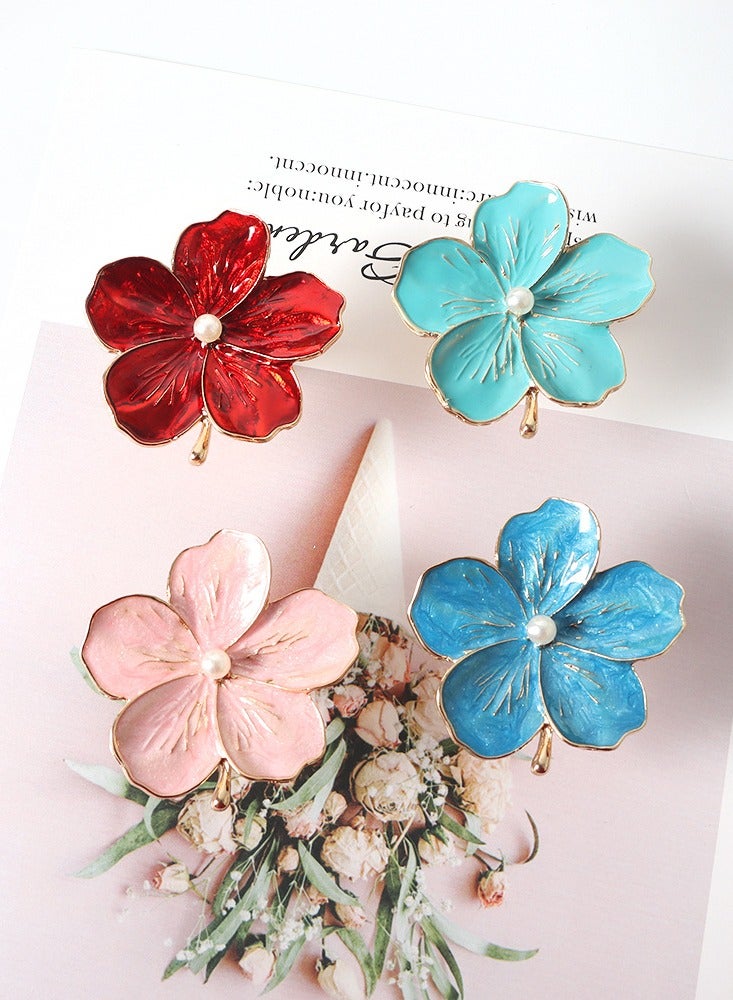 6-Piece Pearl Flower Drawer Handle Sets Colorful Durable Hardware and Easy To Install Suitable For Wardrobe Drawer Home Decor  - Image 4