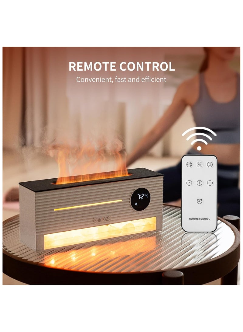 General Flame Diffuser for Essential Oil 260ml Aromatherapy Diffusers with Remote Control Time 3-in-1 Fire Mist Humidifier Himalayan Salt Rock Lamp for Room Home  - Image 4
