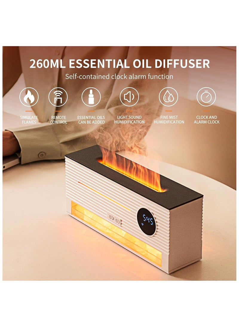 General Flame Diffuser for Essential Oil 260ml Aromatherapy Diffusers with Remote Control Time 3-in-1 Fire Mist Humidifier Himalayan Salt Rock Lamp for Room Home  - Image 3