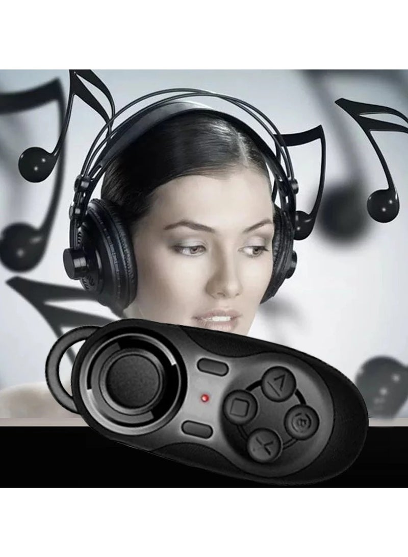 Bluetooth Remote Gamepad, Mini Wireless Gamepad Controller, Compact And Portable Selfie Timer Joystick, Mini USB VR Remote Control For IOS Android Smartphone PC Laptop, (1pc, Black) - Image 2