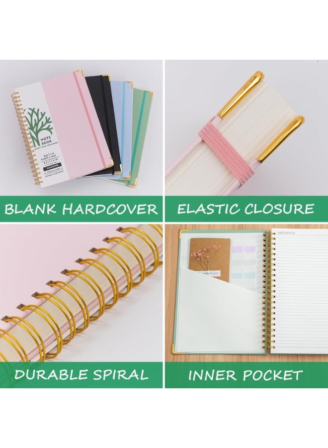 SUZZ A4 Hardcover Spiral Notebook 300 Pages, 8.5 x 11 Inch Notebooks College Ruled, 110 GSM Thick Lined Paper Notebooks With Metal Rounded And 12pcs Index Tabs For Work, School and Travel,  Journals for Writing, Large Journal, Pink - Image 5