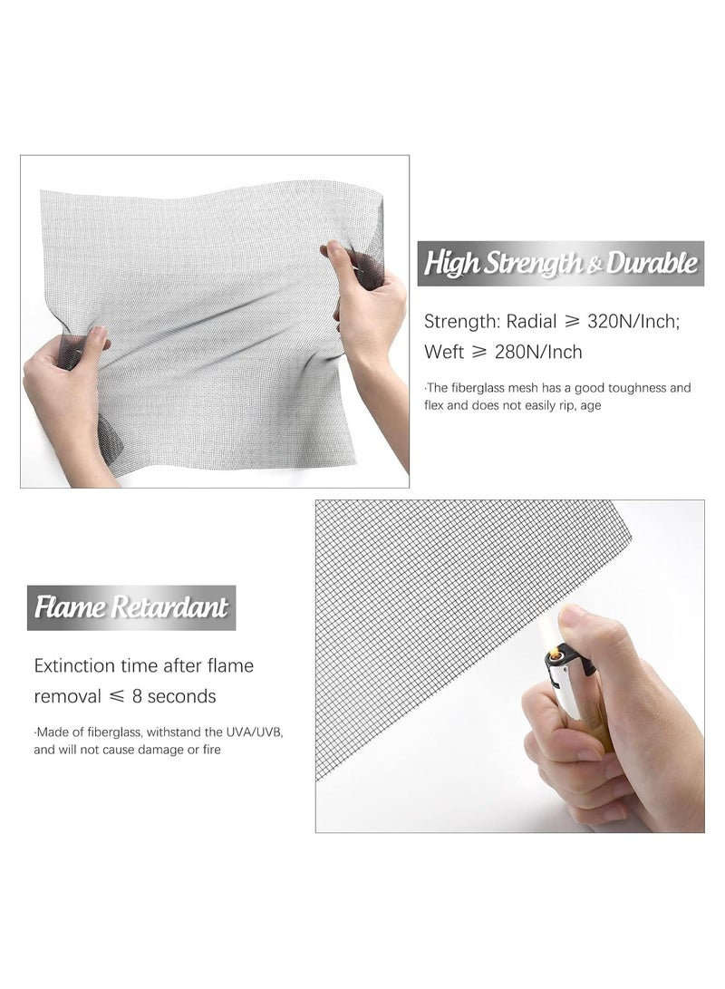 KASTWAVE Adjustable Window Screens, DIY Custom Fiberglass Screen Mesh, Window Screen Replacement for Windows Doors and Patio Screens, Premium Pet Screen (23" × 118") - Image 2