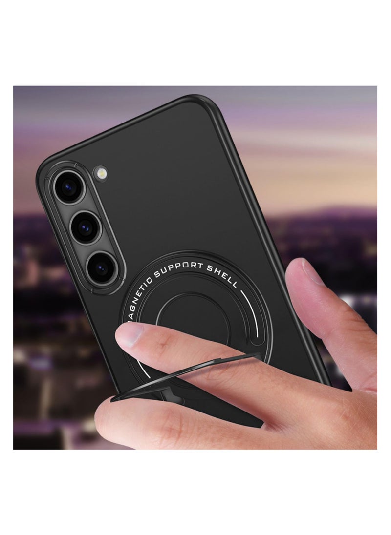 Aookay Magnetic Case for Samsung Galaxy S23 Ultra with Stand, Compatible with Magsafe Hard PC Frosted Samsung S23 Ultra Case with Invisible Kickstand, Shockproof Cover for Galaxy S23 Ultra 5g 2023  Black  - Image 3