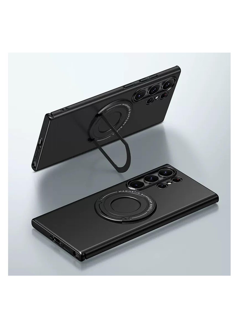 Aookay Magnetic Case for Samsung Galaxy S23 Ultra with Stand, Compatible with Magsafe Hard PC Frosted Samsung S23 Ultra Case with Invisible Kickstand, Shockproof Cover for Galaxy S23 Ultra 5g 2023  Black  - Image 1