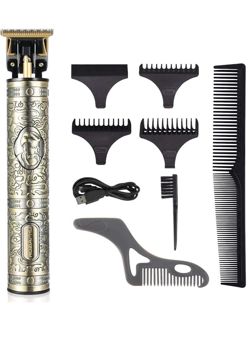 Hair Clippers for Men Professional Electric Outliner Clippers Barber Accessories Grooming Rechargeable Cordless Hair Trimmer Equipped with Close Cutting T-Blade - Image 1