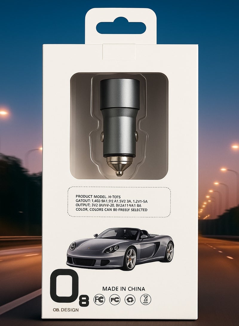 O8.design Car Charger,30w Fast Charging, iPhone 16 15 Pro Car Power Adapter Dual Ports, QC4.0+PD30W Fast Car Charger Type C For Galaxy S24 S23 Ultra MacBook Pro Air Xiaomi Apple Watch S10 Airpods 4 - Image 1