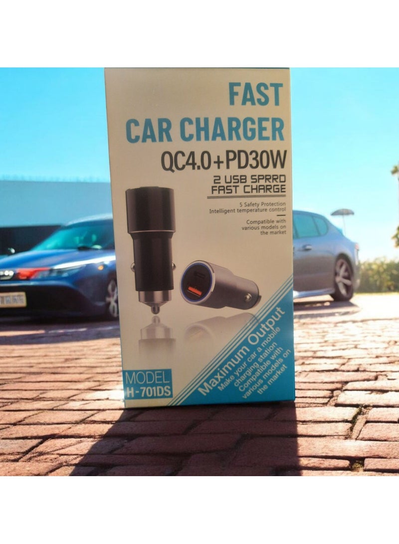 O8.design Car Charger,30w Fast Charging, iPhone 16 15 Pro Car Power Adapter Dual Ports, QC4.0+PD30W Fast Car Charger Type C For Galaxy S24 S23 Ultra MacBook Pro Air Xiaomi Apple Watch S10 Airpods 4 - Image 4