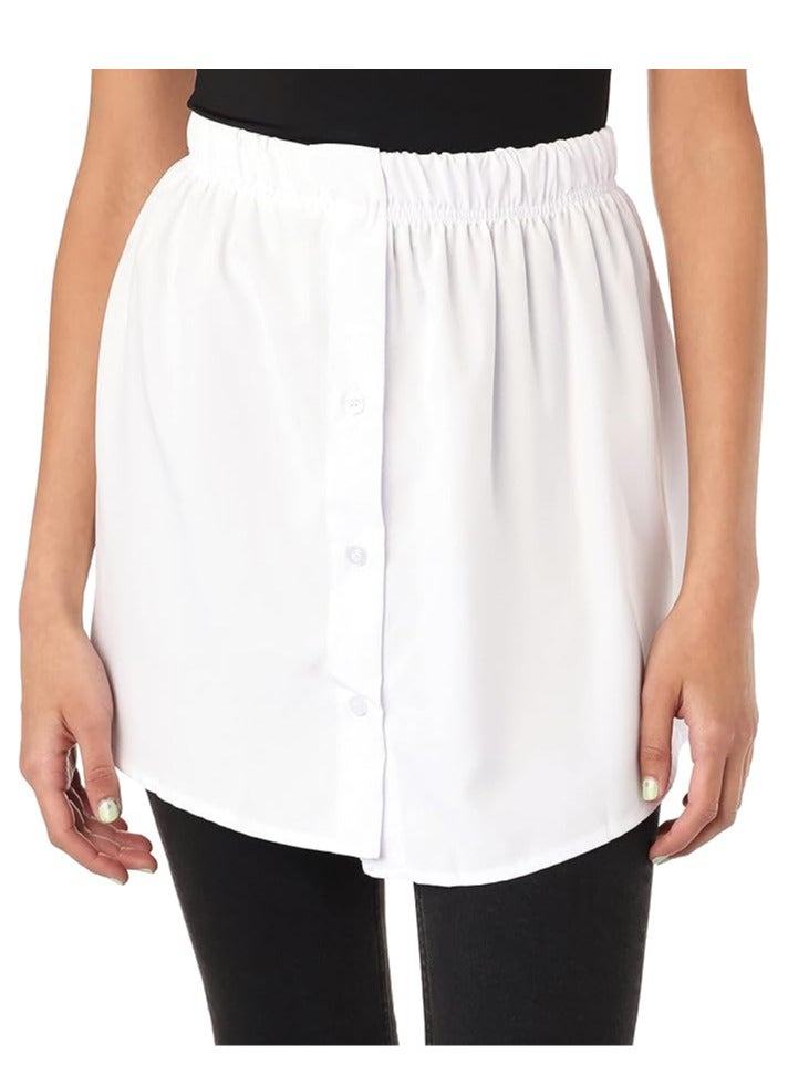 Lower Modest Hijab Extender Half Shirt Skirt with Elastic Waistband for a Neat Trendy Look - Image 2