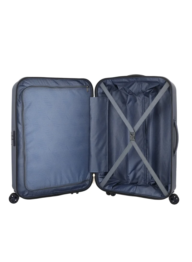 AMERICAN TOURISTER 68 cm / 25 inch Ellipso Suitcase, Check-In Size 68 cm / 25 inch, 4 Spinner Wheels, Hard Top, Polypropylene, Navy|Lightweight|Scratch Resistant Texture|TSA Lock - 3 Years International Warranty  | Best Price UAE