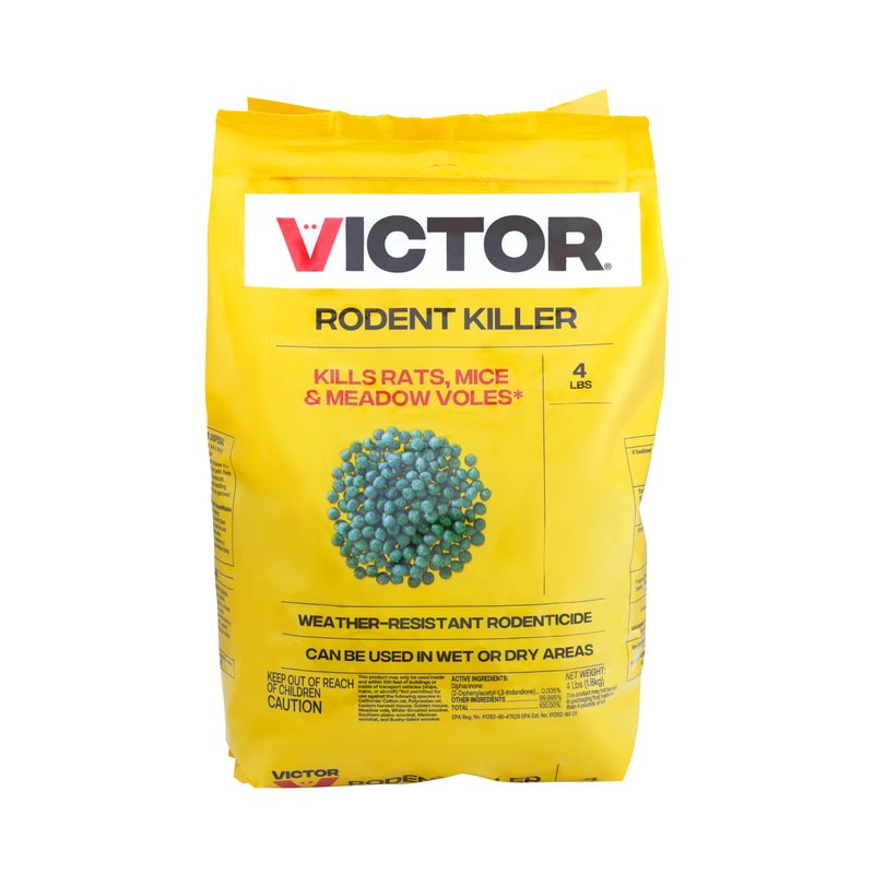 Victor M925 Ready-to-Use Rodent Poison Killer - Kills Rats, Mice, and Meadow Voles, Yellow - Image 1