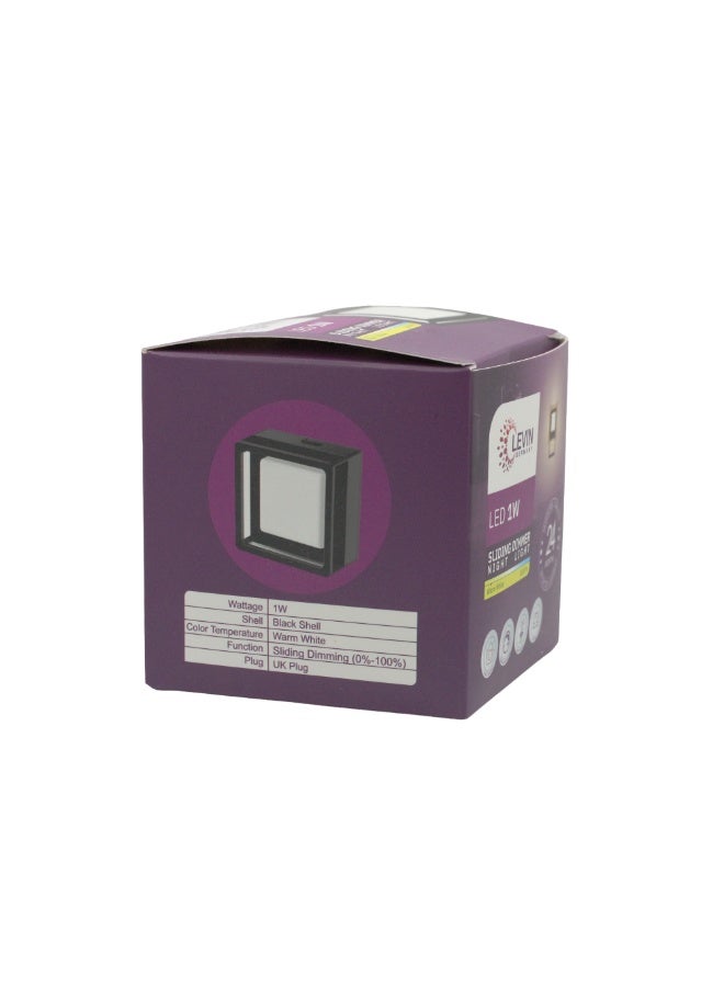 LEVIN Germany LED Sliding Dimmer Night Light 1W Warm White 3000K with Light Sensor UK Plug - Image 3