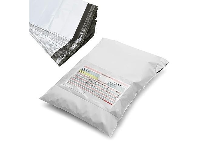 HETU Security Tamper Proof Courier Polybags/Pouches with Sealking Pod, 55 Micron, (Pack of 100) (06 Inch x 9 Inch) - Image 1