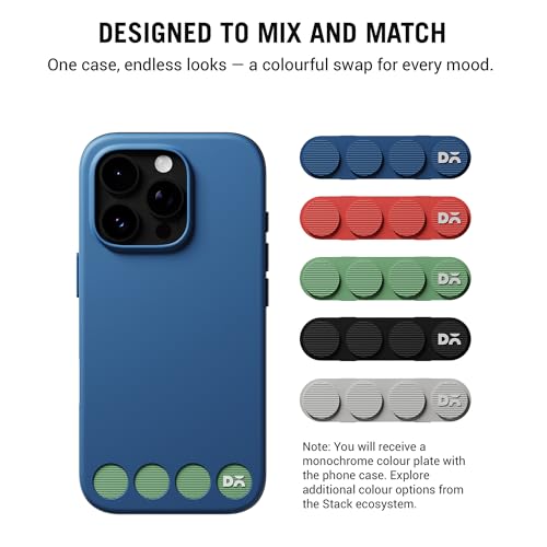 DailyObjects iPhone 16 Pro Stack Classic Magnetic Case Cover | Compatible with Magsafe | Camera & Body Protection | Shock/Scratch Proof| Dual Hybrid Protection | Wireless Charging - Indigo Blue - Image 3