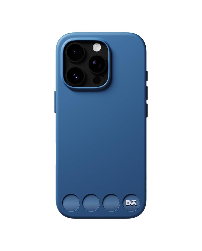 DailyObjects iPhone 16 Pro Stack Classic Magnetic Case Cover | Compatible with Magsafe | Camera & Body Protection | Shock/Scratch Proof| Dual Hybrid Protection | Wireless Charging - Indigo Blue - Image 1