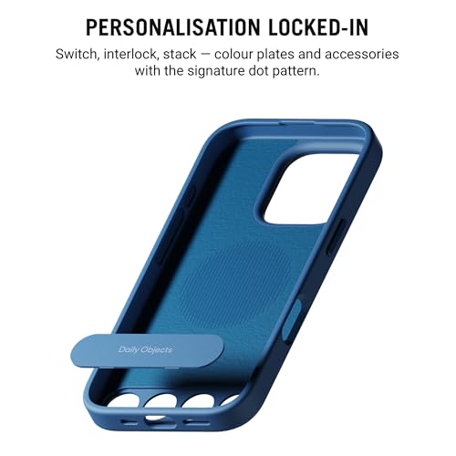 DailyObjects iPhone 16 Pro Stack Classic Magnetic Case Cover | Compatible with Magsafe | Camera & Body Protection | Shock/Scratch Proof| Dual Hybrid Protection | Wireless Charging - Indigo Blue - Image 2