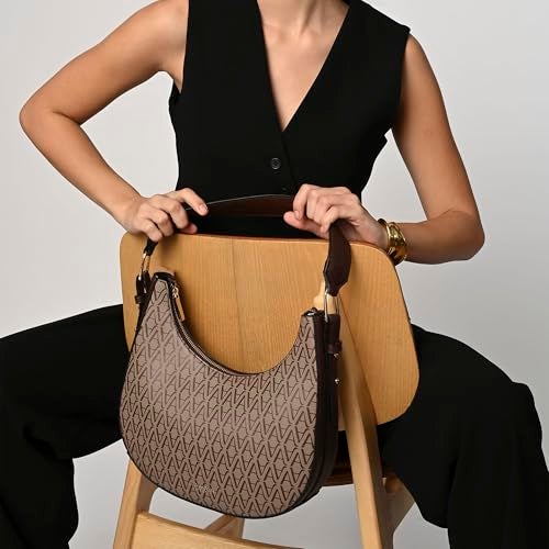 Accessorize London Women's Amara Monogram Hobo Bag I Shoulder Bag For Ladies| Ladies purse | Stylish Shoulder Bag | Ladies Gift - Image 2