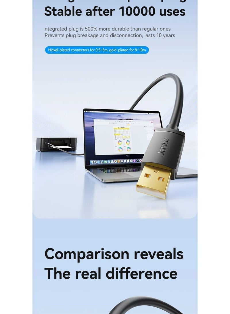 JASOZ D105 USB Printer Cable 2M, USB-A to USB-B High Speed Cable for Printer, Scanner and USB Type-B Devices - Image 3
