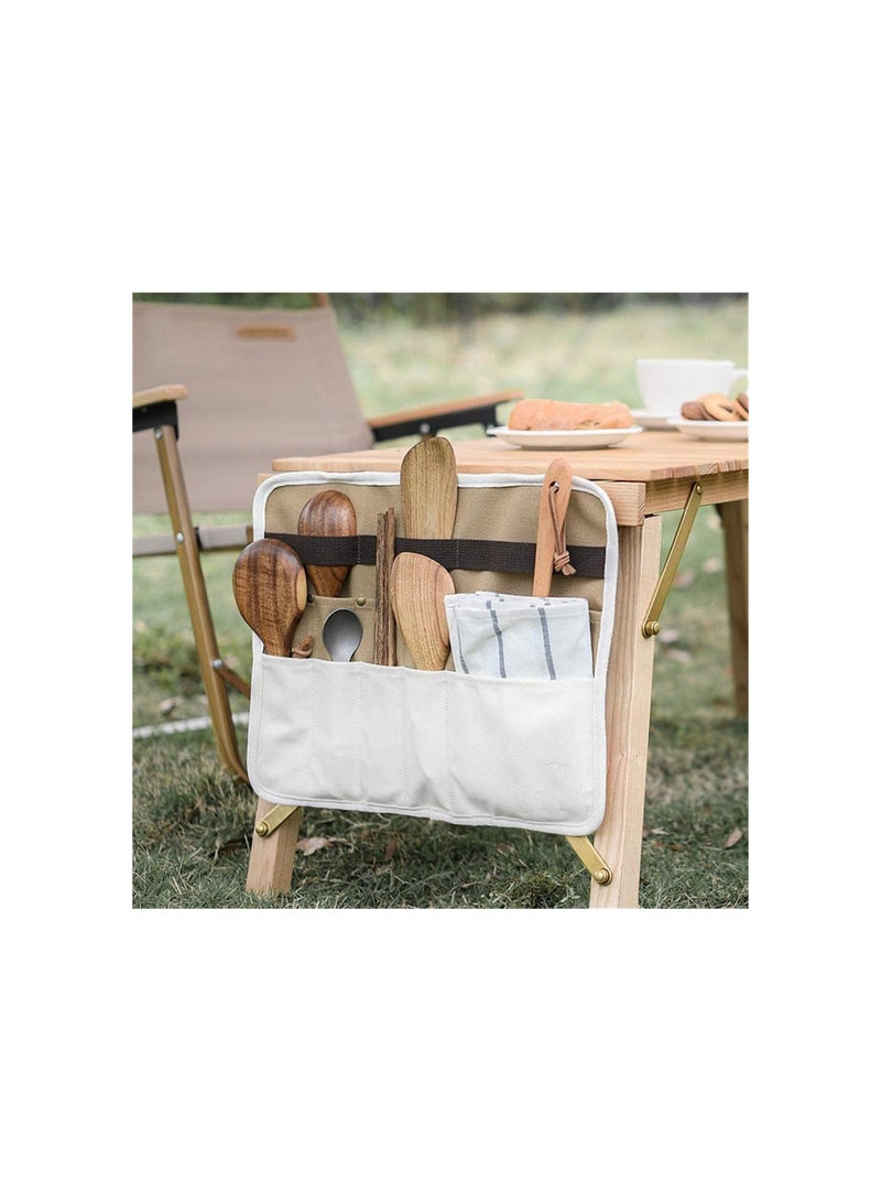 GGOOT Carrying Case - Durable Canvas Cutlery Knives Holders | Portable Kitchen Roll Tool Organizer Suitable for Chopsticks, fork, Cutlery - Image 4
