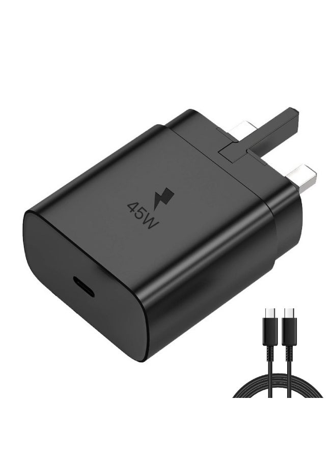 Super 45W Super Fast Charger for Mobile Phones, PD3.0 USB-C Charger for Galaxy S23 Ultra S23+ S23 S22 Ultra S21+ A53 5G A54 Z Fold/Flip 4 Tab S8 Ultra with 1m Type C Cable  - Image 1