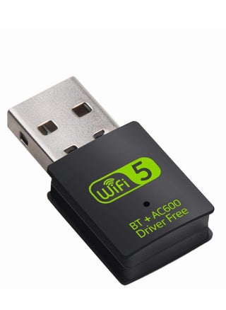 USB WiFi Bluetooth Adapter, 600Mbps Dual Band 2.4/5Ghz Wireless Network External Receiver, Mini WiFi Dongle for PC/Laptop/Desktop - pzsku/ZFAD755FB6B498DA8C193Z/45/1744880223/8967bd54-0a86-47c1-89b4-836504274bed