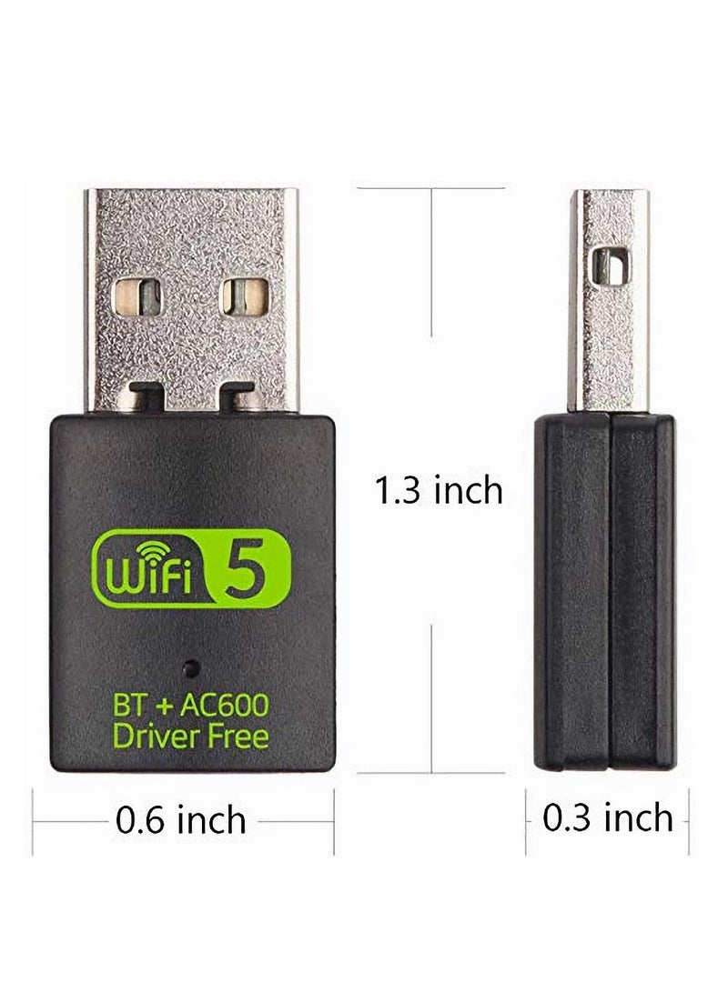 phomemo USB WiFi Bluetooth Adapter, 600Mbps Dual Band 2.4/5Ghz Wireless Network External Receiver, Mini WiFi Dongle for PC/Laptop/Desktop  - Image 4