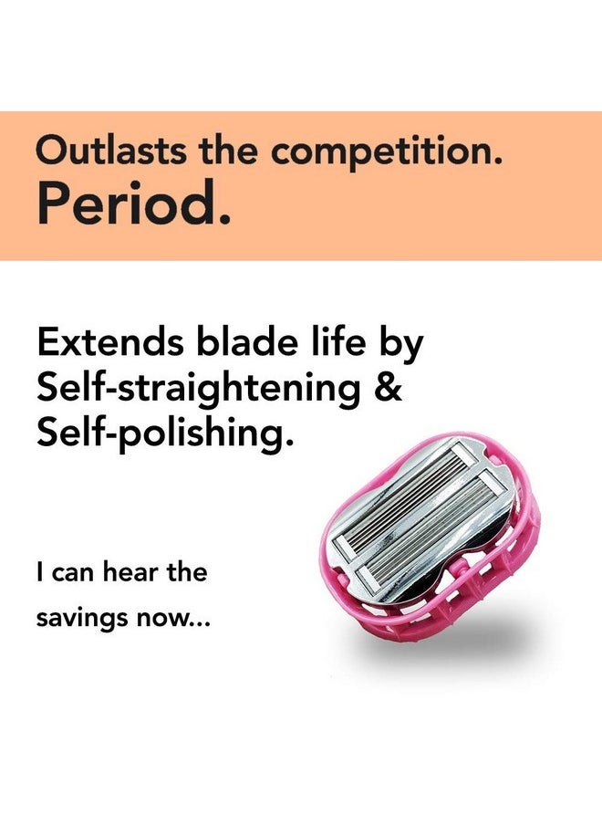 OmniShaver Nishaver - Pink - The Fastest Way To Shave Head, Legs, Arms, Body| An Alternative To Disposable Shaving Razors Self Cleans & Strops During Use With Durable Blade| Bald Head Shaver For Women  - Image 4