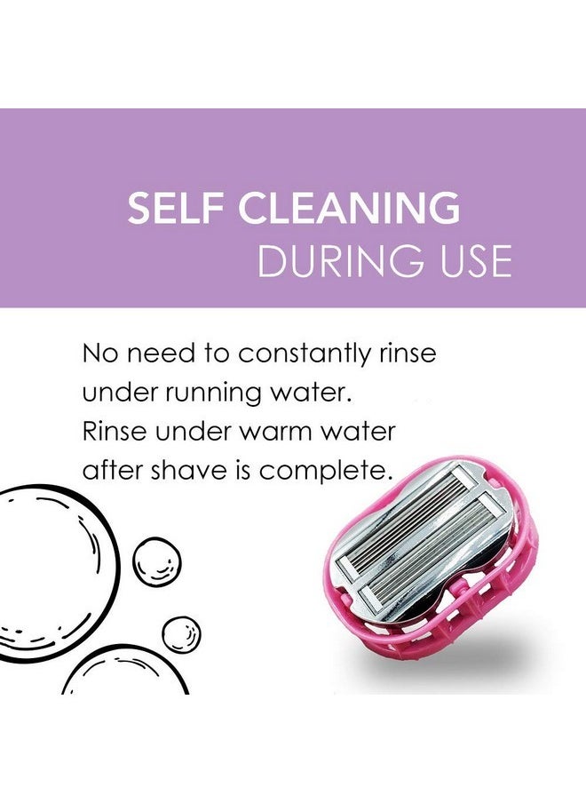 OmniShaver Nishaver - Pink - The Fastest Way To Shave Head, Legs, Arms, Body| An Alternative To Disposable Shaving Razors Self Cleans & Strops During Use With Durable Blade| Bald Head Shaver For Women  - Image 5