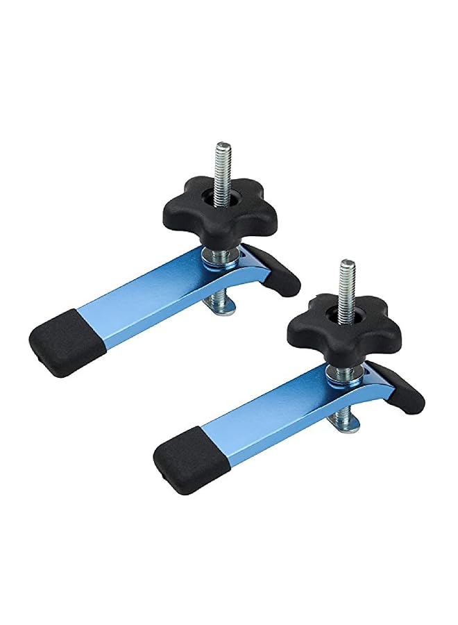 POWERTEC 71168 T Track Hold Down Clamps 5 1/2 Inch L X 1 1/8 Inch Width 2 Pack - Image 1
