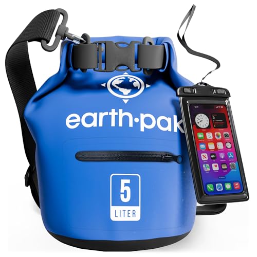 Earth Pak Waterproof Dry Bag with Zippered Pocket Waterproof Dry Bag Backpack Keeps Gear Dry Kayak Waterproof Phone Case - Image 1