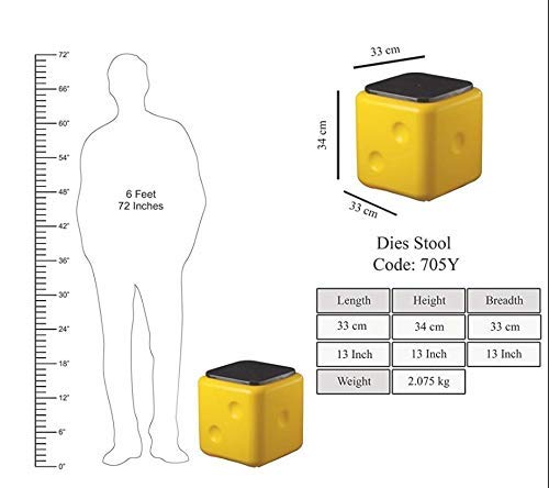 ACHARAJDice Stool Sitting Stool Living Room Home Office Camping Stool Multicolor - Image 4