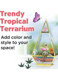 Creativity for Kids Creativity for Kids Tropical Terrarium Craft Kit - Kids Terrarium Kit for Ages 7+, STEAM Activity  - Image 2