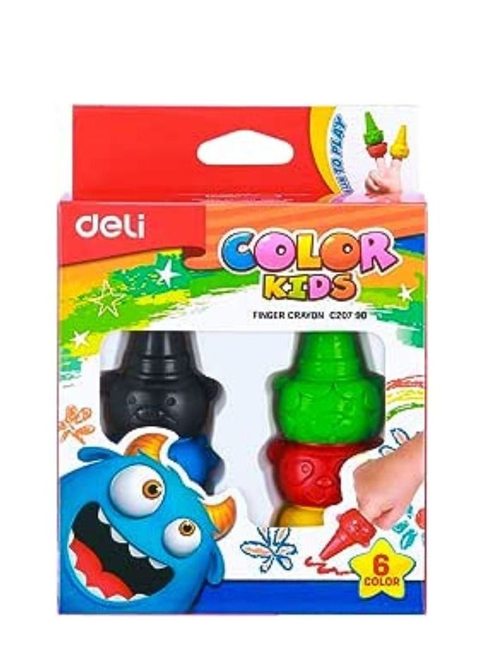 Deli 6-Piece Finger Color Multicolour - Image 1