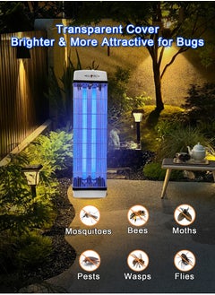 HomarKet Flying Insects Killer Yakiter Mosquito Zapper Outdoor  Kills Flying Insects With 40W Uv Light & 3800v Electric Shock  Insect Fly Trap Indoor Mosquito Killer for Home Garden Backyard  - Image 3