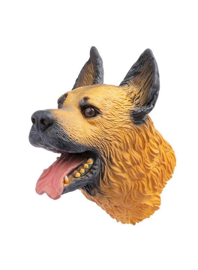 Yolococa Dog Hand Puppet Realistic Latex Soft Animal Toy Storytelling Role Play Party Supplies for Kids (German Shepherd) - Image 1