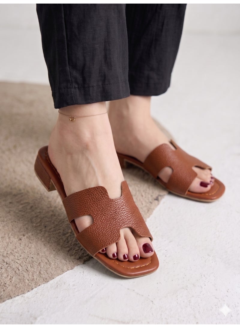 LIFESTYLISH Slippers flat leather Stylish with the letter H - SL-230 - Havan - Image 3