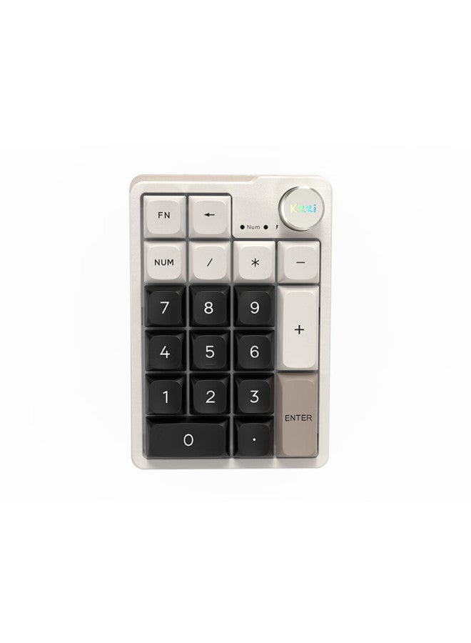 Kzzi K20 Wireless Tri-mode Mechanical Keyboard 19-key With K Numeric Keypad Rgb Lighting Top Structure Pbt Keycaps Hot-swappable All Keys Star Rock Gray Wind And Rain Switch V2 - Image 2