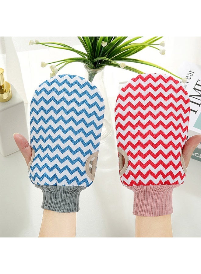 قفازات تقشير للجسم للاستحمام – Exfoliating Bath Gloves لتنظيف عميق وإزالة الجلد الميت – قفاز صنفرة للجسم والحمام مع رغوة كثيفة – قفاز استحمام مقشر للبشرة وتحفيز الدورة الدموية – قفازات شاور مرنة للرجال والنساء مقاس واحد يناسب الجميع – Shower Scrub Body Exfoliating Gloves 2 Pack - Image 3